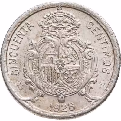 купить Испания 50 сентимо (centimos) 1926