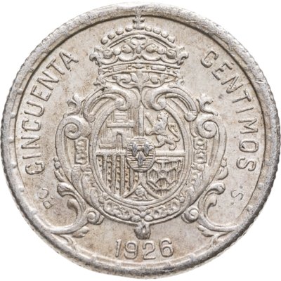 купить Испания 50 сентимо (centimos) 1926