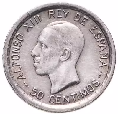 купить Испания 50 сентимо 1926