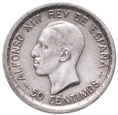 купить Испания 50 сентимо 1926