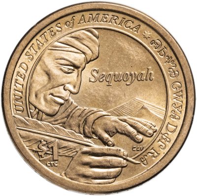 купить США 1 доллар (dollar) 2017 D "Коренные Американцы - Секвойя", Знак монетного двора D - Денвер