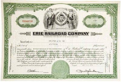 купить Акция США ERIE RAILROAD COMPANY, 1955 - 1959 гг.