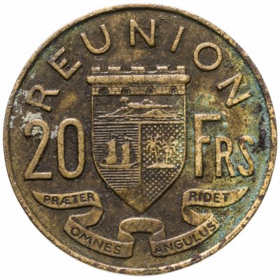 купить Реюньон 20 франков (francs) 1955