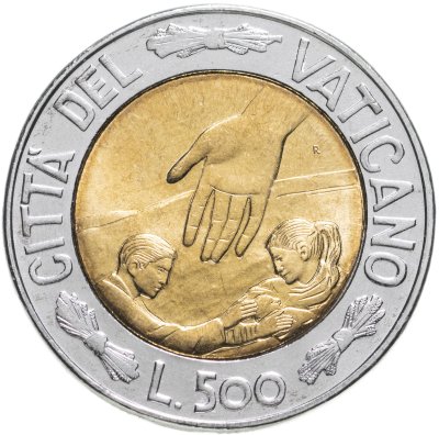 купить Ватикан 500 лир (lire) 1999 "Время выбора, время надежды"