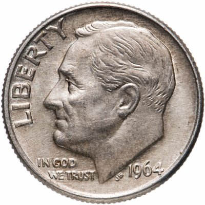 купить США 10 центов (дайм, one dime) 1964