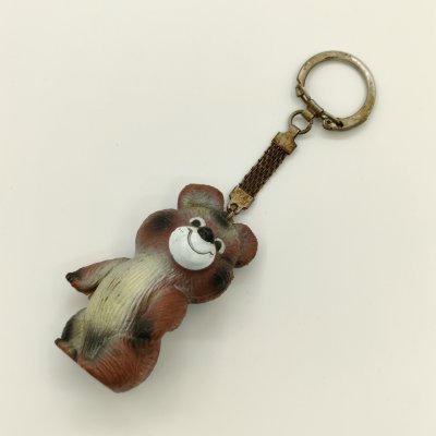 купить Брелок "Олимпийский Мишка", металл, резина, роспись, СССР, 1980-1990 гг.