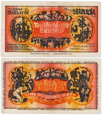 купить Германия (Bielefild) 1 миллиард марок 1923