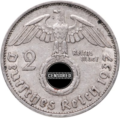 купить Германия, Третий рейх 2 рейхсмарки (reichsmark) 1937 F