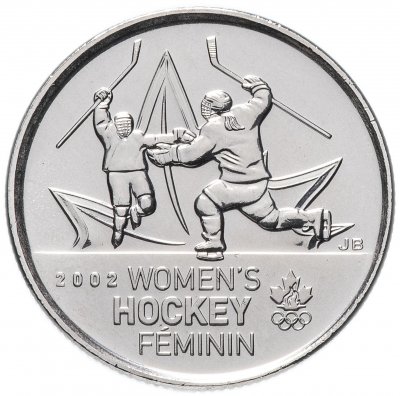 купить Канада 25 центов (cents) 2009 "Победа женской сборной по хоккею на олимпиаде Солт-Лейк-Сити 2002"