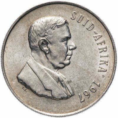 купить ЮАР 1 ранд (рэнд, rand) 1967 "Первая годовщина смерти Хендрика Фервурда - SUID-AFRIKA"