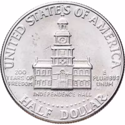 купить США 50 центов (1/2 доллара, half dollar) 1976 200 лет независимости США без обозначения монетного двора