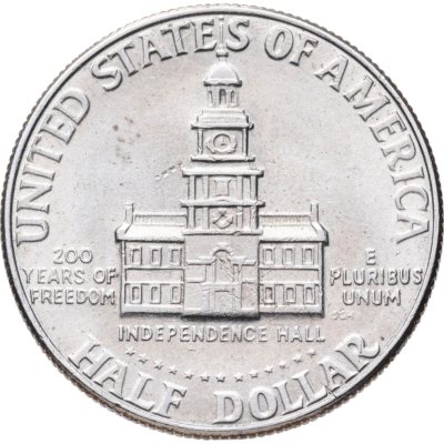 купить США 50 центов (1/2 доллара, half dollar) 1976 200 лет независимости США без обозначения монетного двора