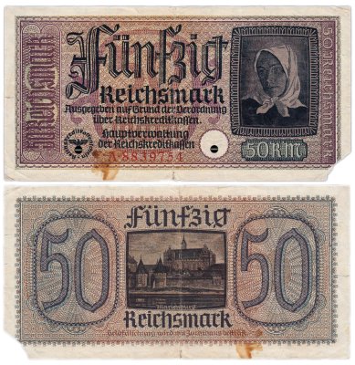 купить Германия 50 марок 1940-1945 год (Pick R140(1) Оккупационные территории