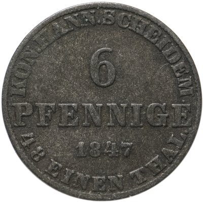 купить Германия, Королевство Ганновер 6 пфеннигов 1847