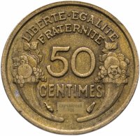 Купить Франция 50 сантимов 1931-1947 случайный год