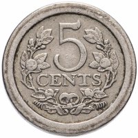 Купить Нидерланды 5 центов 1908