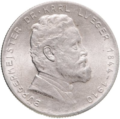купить Австрия 2 шиллинга (shillings) 1935 "25 лет со дня смерти Карла Люгера"