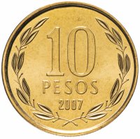 купить Чили 10 песо 2007 г.