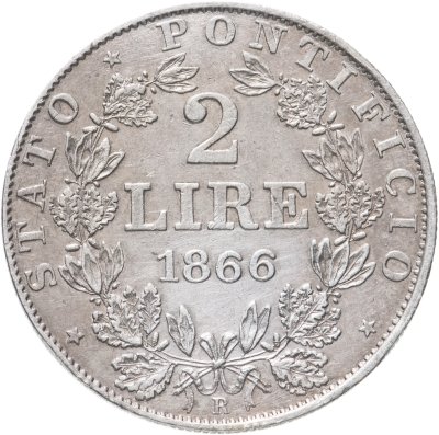 купить Папская область 2 лиры (lira) 1866