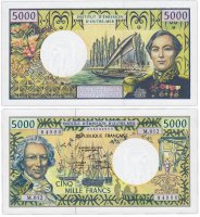 Купить Французские Тихоокеанские Территории (Новая Каледония) 5000 франков 1996 (Pick 3a)