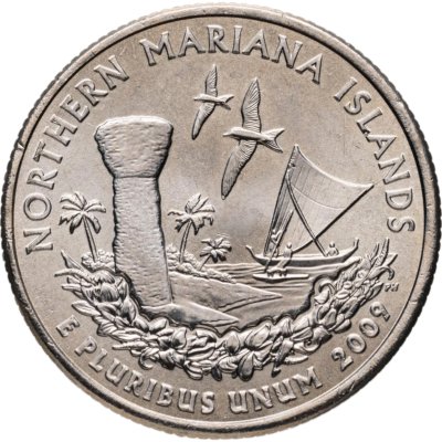 купить США 25 центов (квотер, 1/4 доллара, quarter dollar) 2009 P Квотер Северных Марианских островов знак монетного двора: "P" - Филадельфия