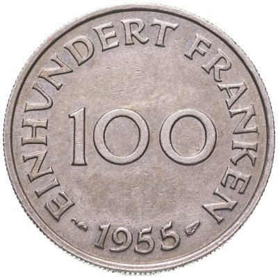 купить Саар 100 франков (francs) 1955