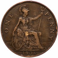 Купить Великобритания 1 пенни (penny) 1936