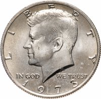 Купить США 50 центов (1/2 доллара, half dollar) 1973 "Kennedy Half Dollar (Кеннеди)"
