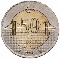 Купить Турция 50 курушей (kurus) 2018