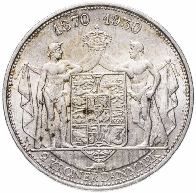 купить Дания 2 кроны (kroner) 1930 "60 лет со дня рождения короля Кристиана X"