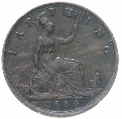 купить Великобритания 1 фартинг (farthing) 1884