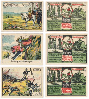 купить Германия (Тюрингия: Галле) набор из 3-х нотгельдов 1921