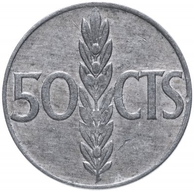 купить Испания 50 сентимо (centimos) 1966, год внутри звездочек случайный