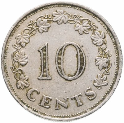 купить Мальта 10 центов (cents) 1972