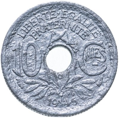 купить Франция 10 сантимов (centimes) 1945