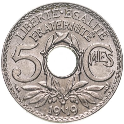 купить Франция 5 сантимов (centimes) 1919