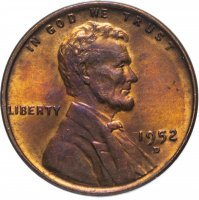 Купить США 1 цент 1952 D