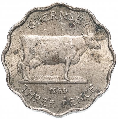 купить Остров Гернси 3 пенса (pence) 1959