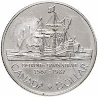купить Канада 1 доллар (dollar) 1987 400 лет открытию пролива Дейвиса
