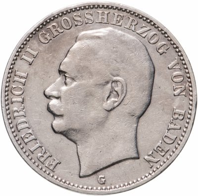 купить Германская Империя (Баден) 3 марки 1910 "G"