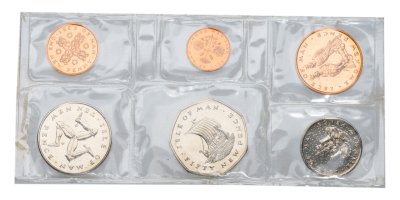 купить Мэн набор из 6 монет 1971 в запайке