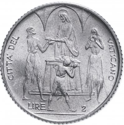 купить Ватикан 2 лиры 1968