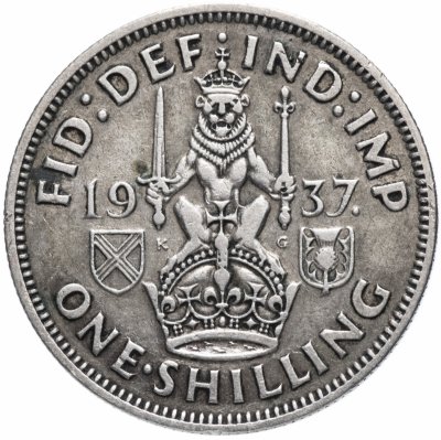 купить Великобритания 1 шиллинг (shilling) 1937 Шотландский шиллинг - лев, сидящий на короне