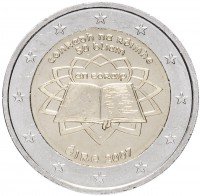 Купить Ирландия 2 евро 2007 "50 лет Римскому договору"
