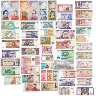 купить Набор из 52 банкнот мира 28 стран