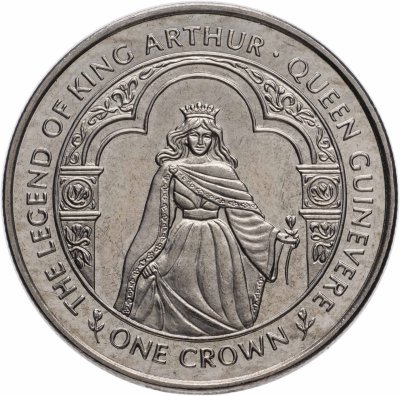 купить Остров Мэн 1 крона 1996 "Легенда о Короле Артуре - Королева Гвиневра"