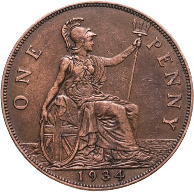купить Великобритания 1 пенни (penny) 1934