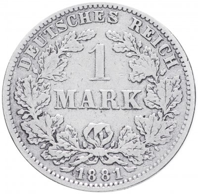 купить Германия 1 рейх марка 1881 "J"