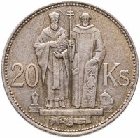 купить Словакия 20 крон 1941 "Святые Кирилл и Мефодий"