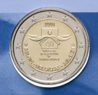 купить Бельгия 2 евро 2008 "60 лет Всеобщей декларации прав человека" BU официальный блистер